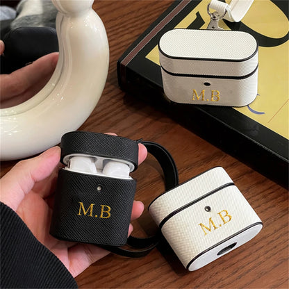 Luxury Personalised Faux Leather AirPod Case - Vélanoworld