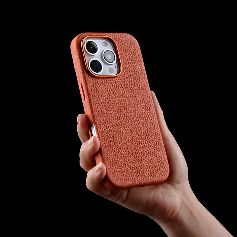 Magnetic Genuine Leather Phone Case