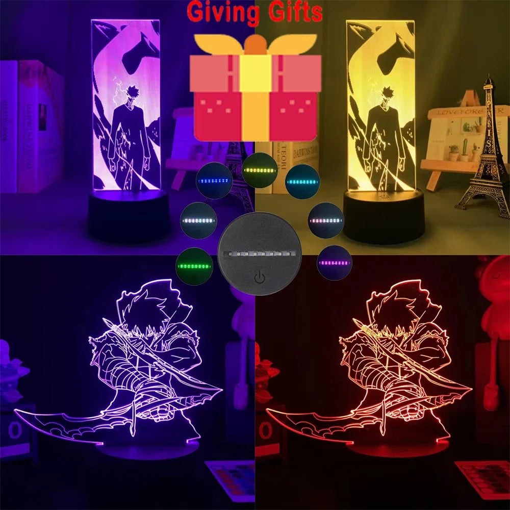 Solo Leveling Anime 3D LED Night Light
