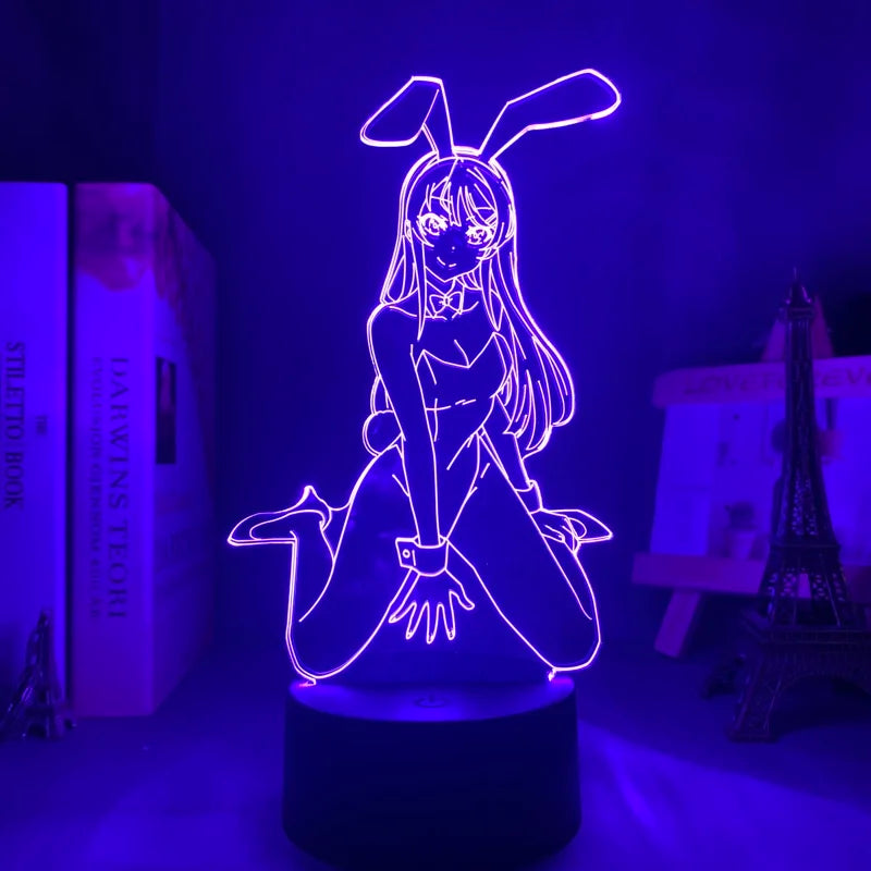 Bunny Girl Senpai Anime 3D LED Night Light