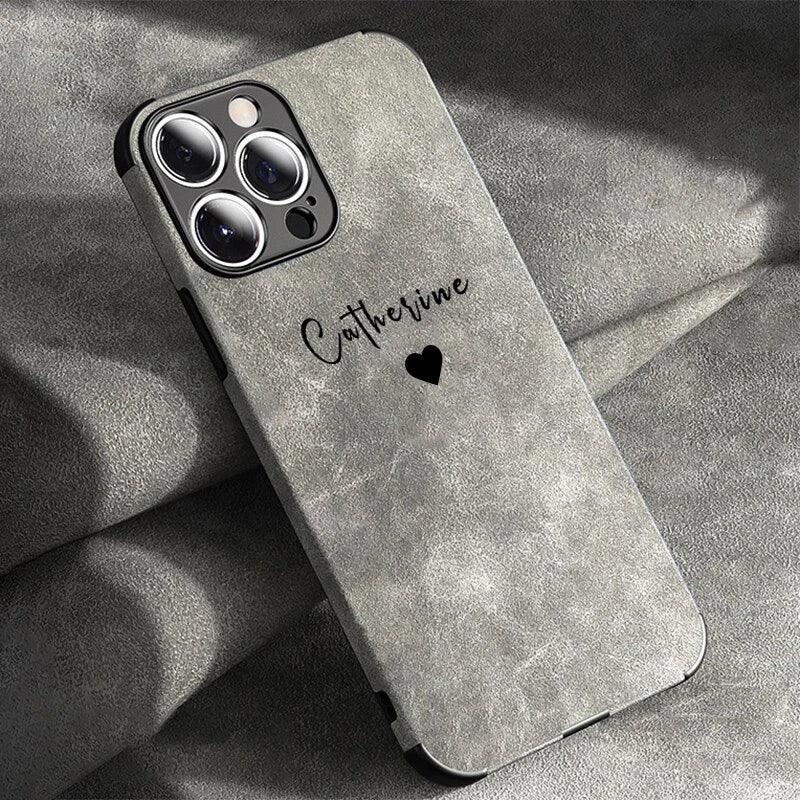 Personalised Lambskin Leather iPhone Case - Vélanoworld