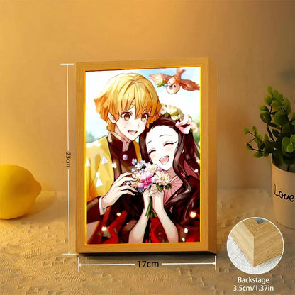 Demon Slayer Anime LED Light Painting Photo Frame
