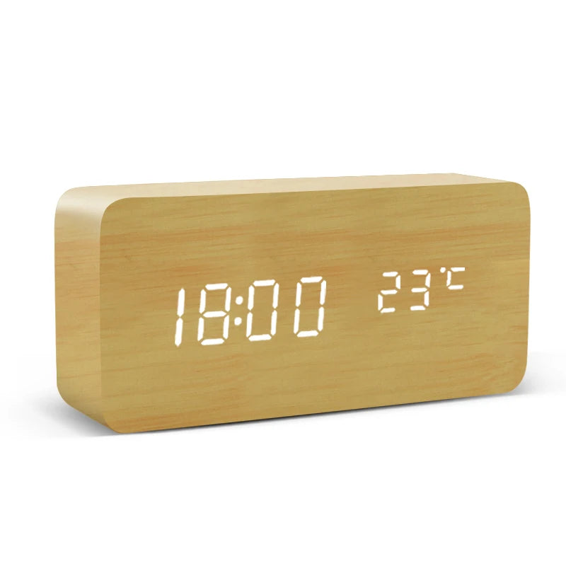 LED Digital Alarm Clock with Temperature Display
