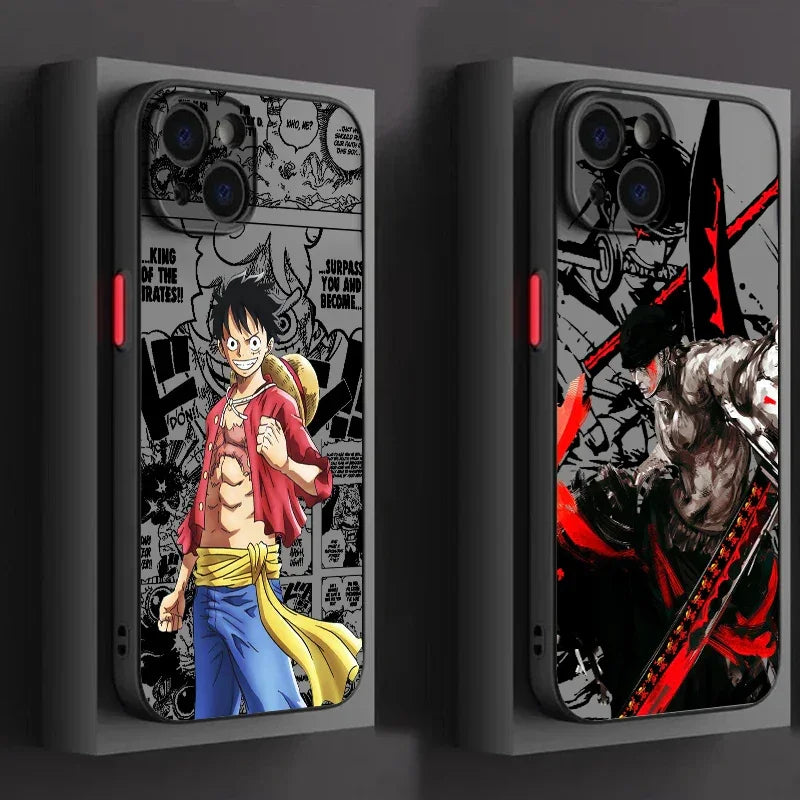 One Piece Frosted Matte Black Phone Case - Vélanoworld