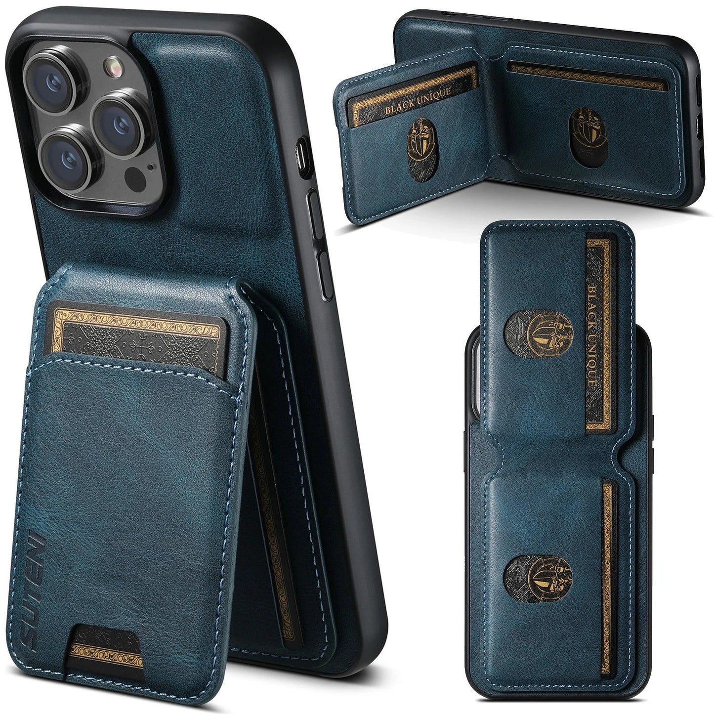 Card Holder Leather Wallet & Phone Case - Vélanoworld