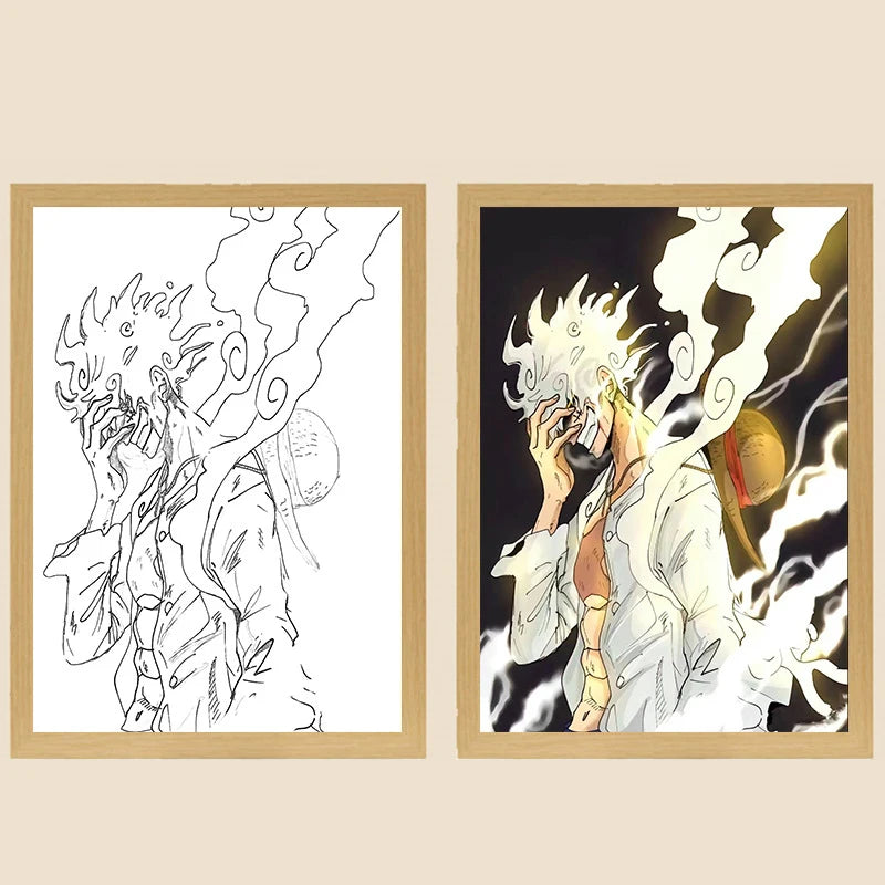 One Piece Anime LED Light Painting