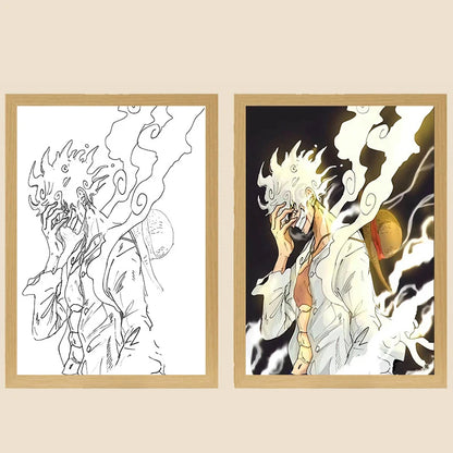 One Piece Anime LED Light Painting