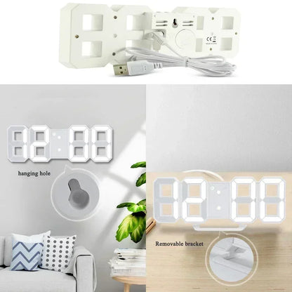3D LED Wall & Desk Digital Clock