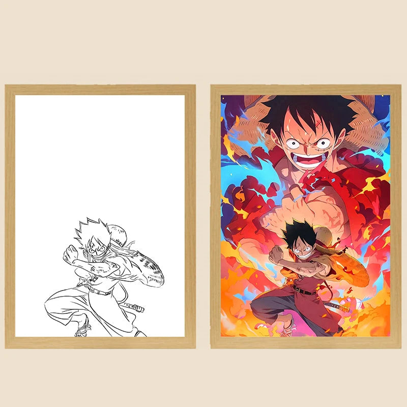 One Piece Anime LED Light Painting