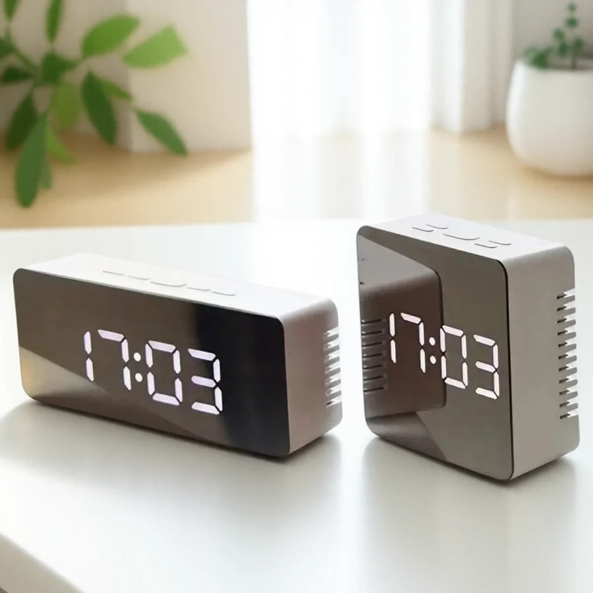 LED Digital Alarm Clock with Temperature Display