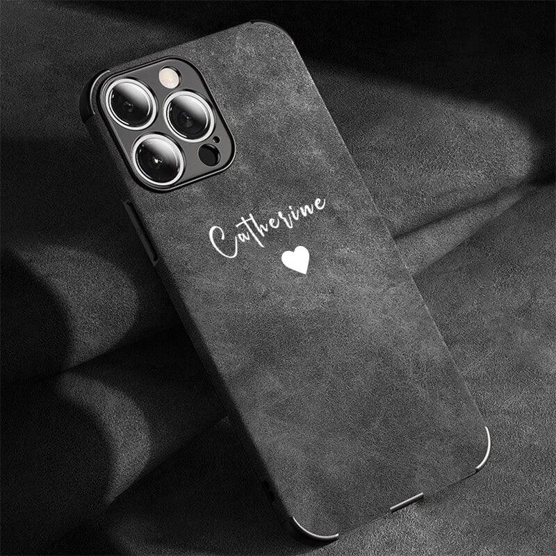 Personalised Lambskin Leather iPhone Case - Vélanoworld