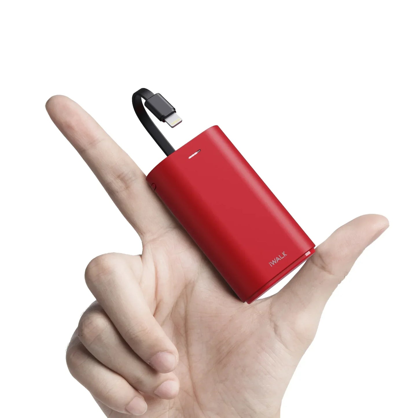 Mini Power Bank with Built-In Lightning Cable
