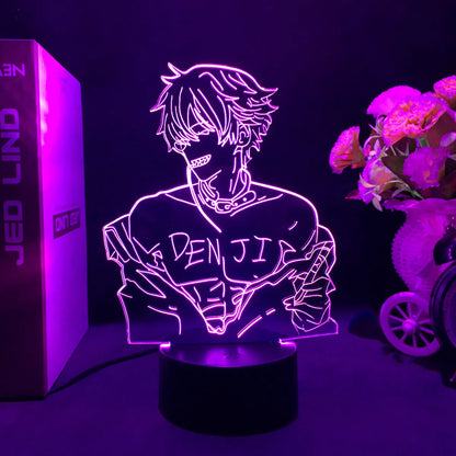 Chainsaw Man Anime 3D LED Night Light