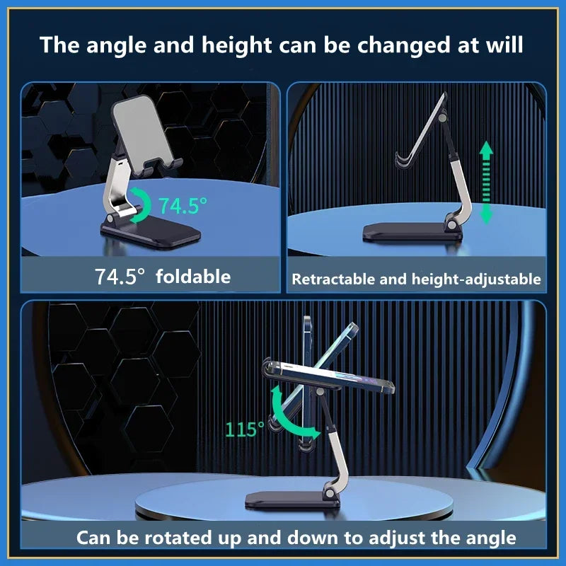 Aluminium Foldable Desk Phone & Tablet Stand - Vélanoworld