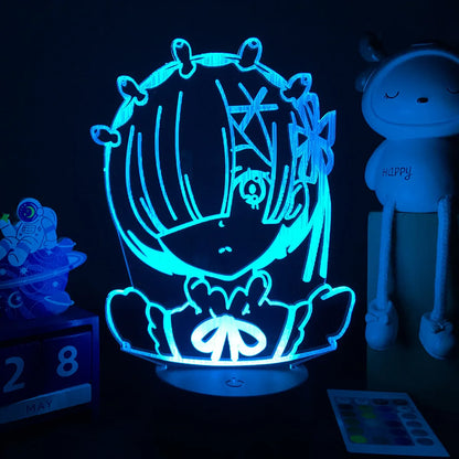 Re:Zero Anime 3D LED Night Light
