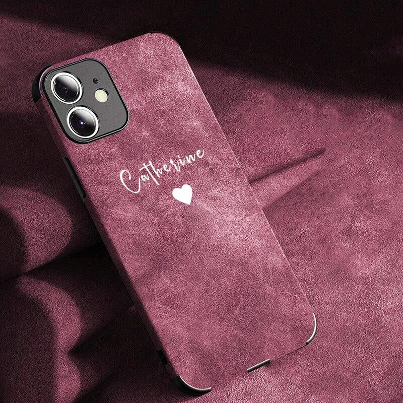 Personalised Lambskin Leather iPhone Case - Vélanoworld