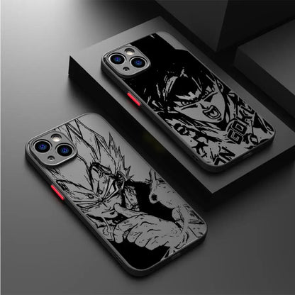 Dragon Ball Anime iPhone Case – Transparent Back & Matte Black Edge