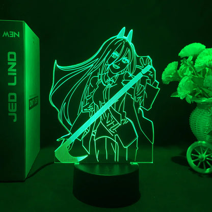 Chainsaw Man Anime 3D LED Night Light
