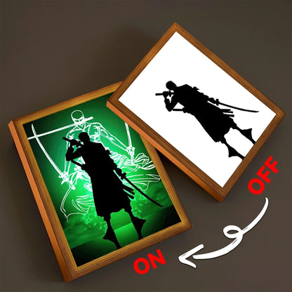 One Piece Anime LED Light Painting Photo Frame