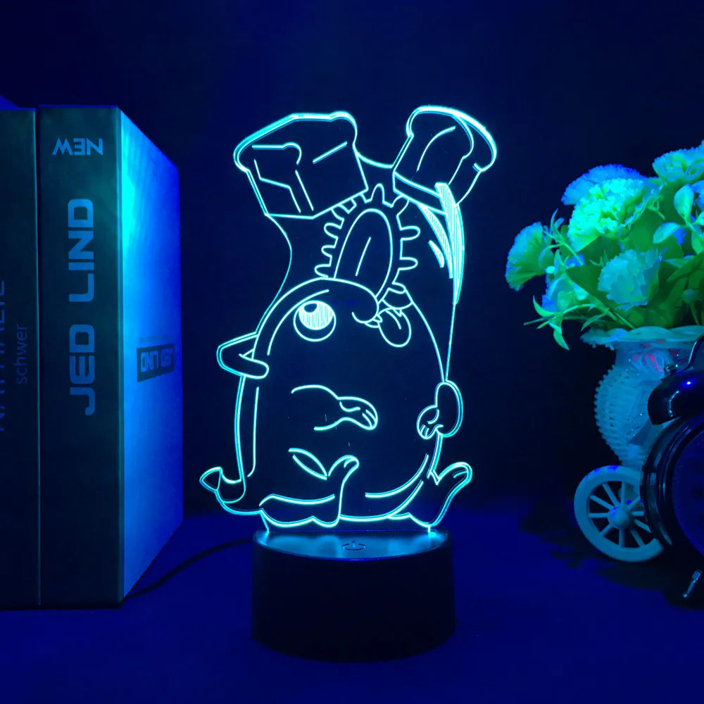 Chainsaw Man Anime 3D LED Night Light