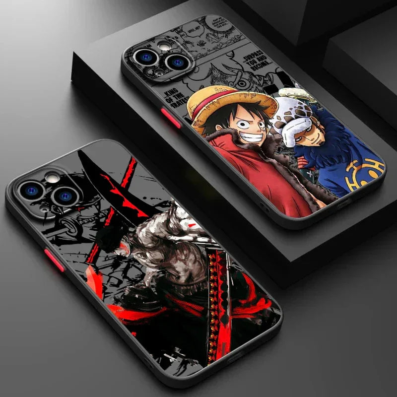 One Piece Frosted Matte Black Phone Case - Vélanoworld