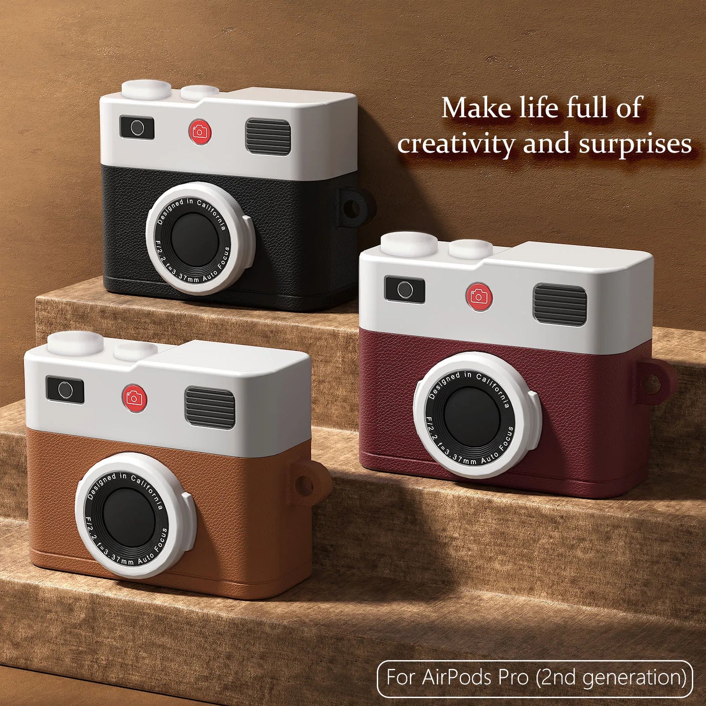 Retro Camera Silicone Case for Apple AirPods