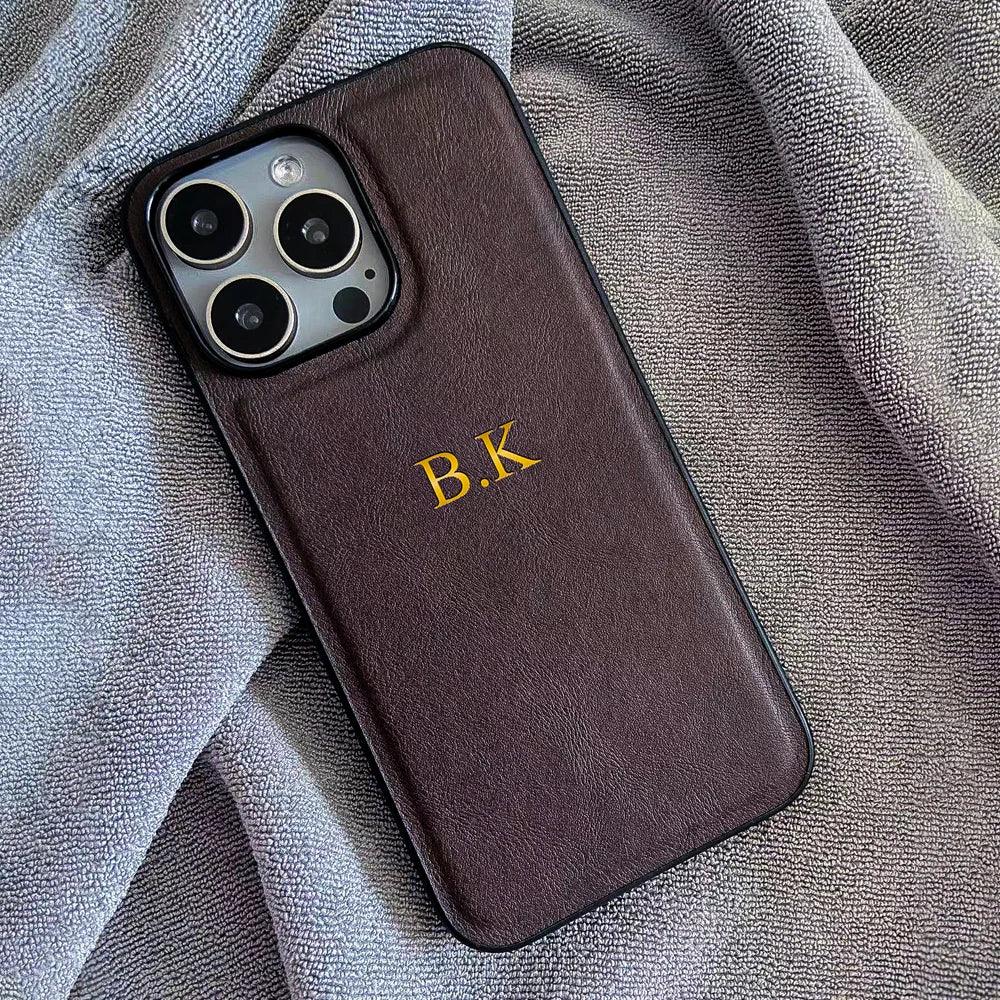 Personalised Leather Engraved iPhone Case - Vélanoworld