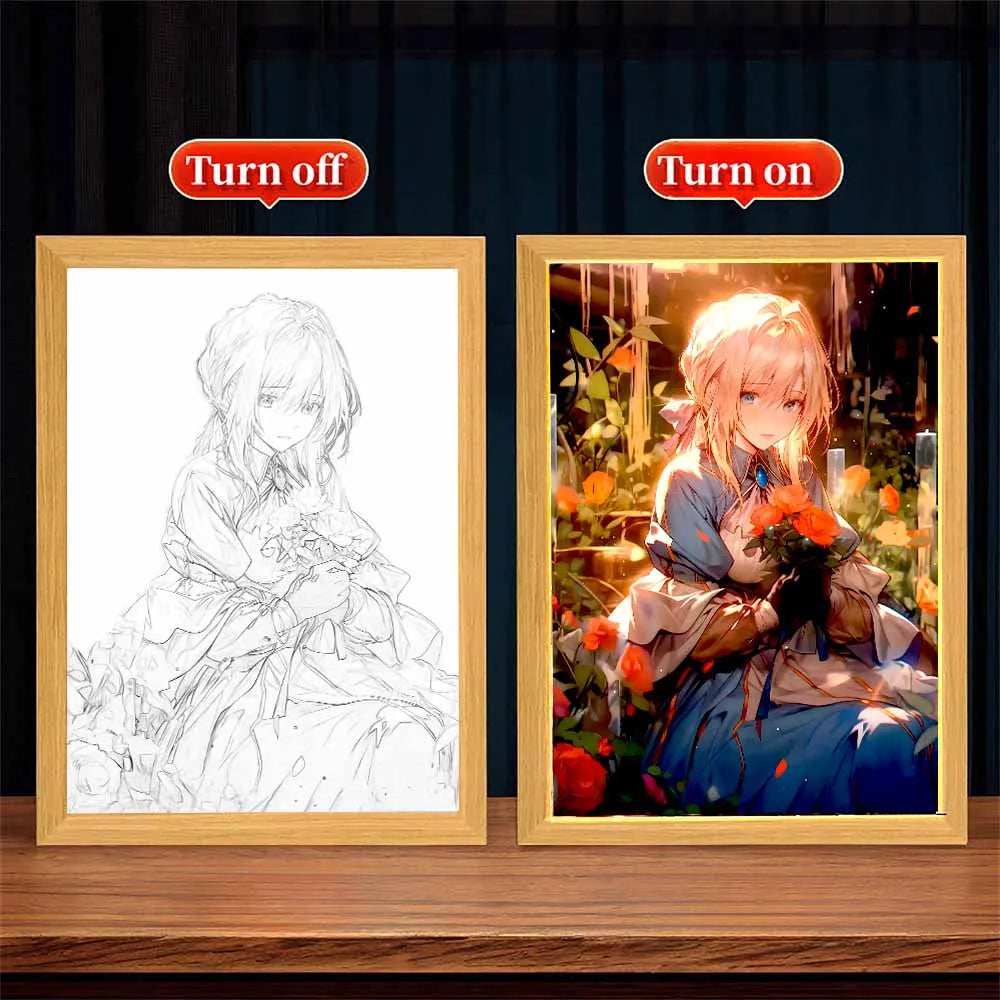 Violet Evergarden Anime LED Light Painting