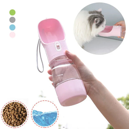 Portable Dog Water Bottle & Food Feeder