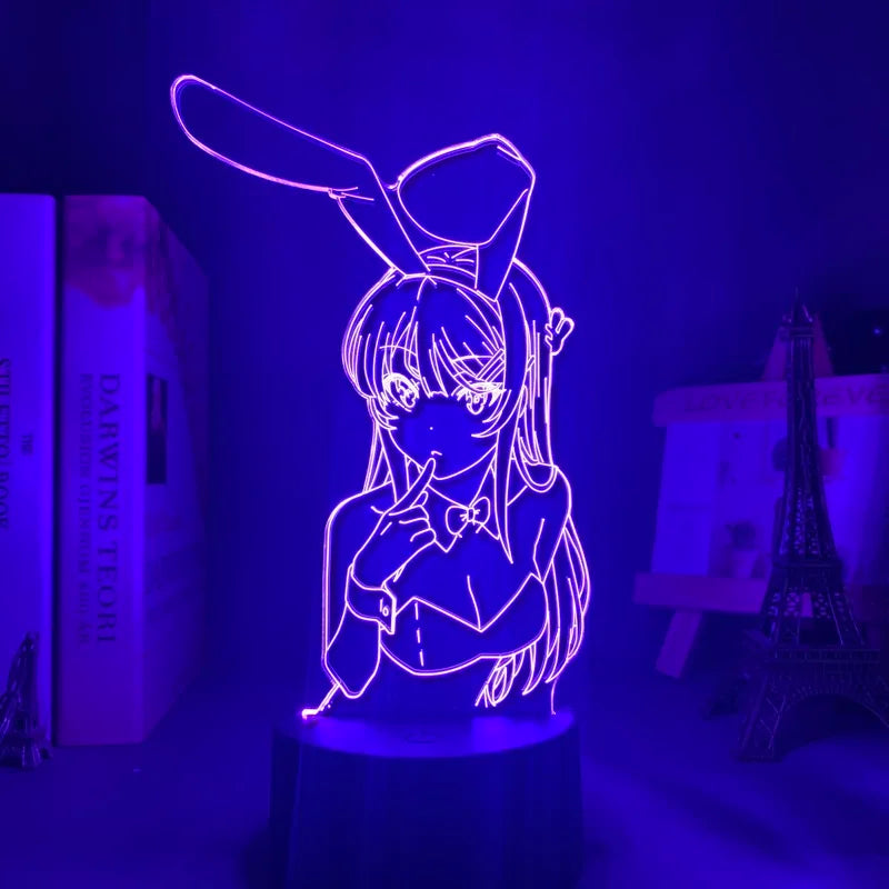 Bunny Girl Senpai Anime 3D LED Night Light