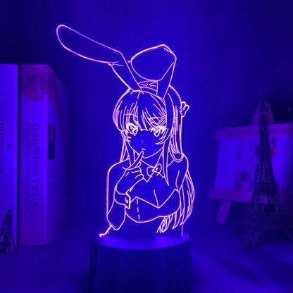 Bunny Girl Senpai Anime 3D LED Night Light