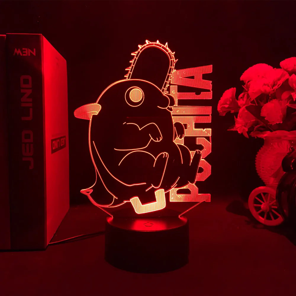 Chainsaw Man Anime 3D LED Night Light