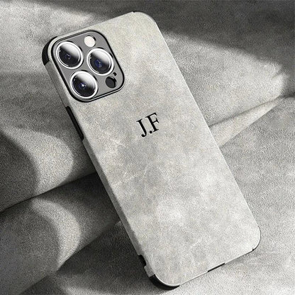 Personalised Lamskin Matte Leather Case for iPhone - Vélanoworld