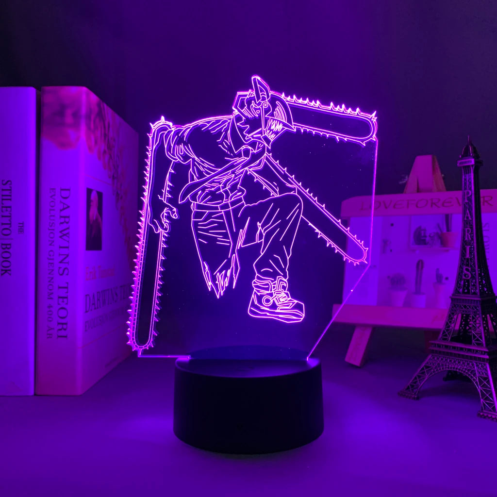 Chainsaw Man Anime 3D LED Night Light