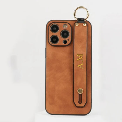 Leather Holder Wristband Buckle iPhone Case - Vélanoworld