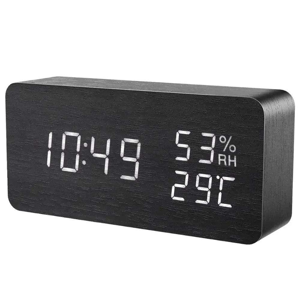 LED Digital Alarm Clock with Temperature Display
