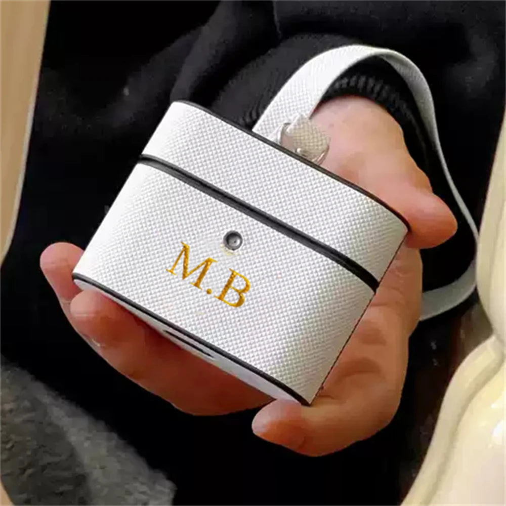 Luxury Personalised Faux Leather AirPod Case - Vélanoworld