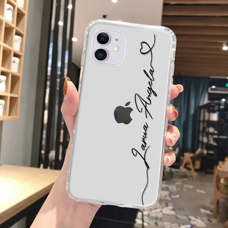 Clear Personalised Name Phone Case - Vélanoworld