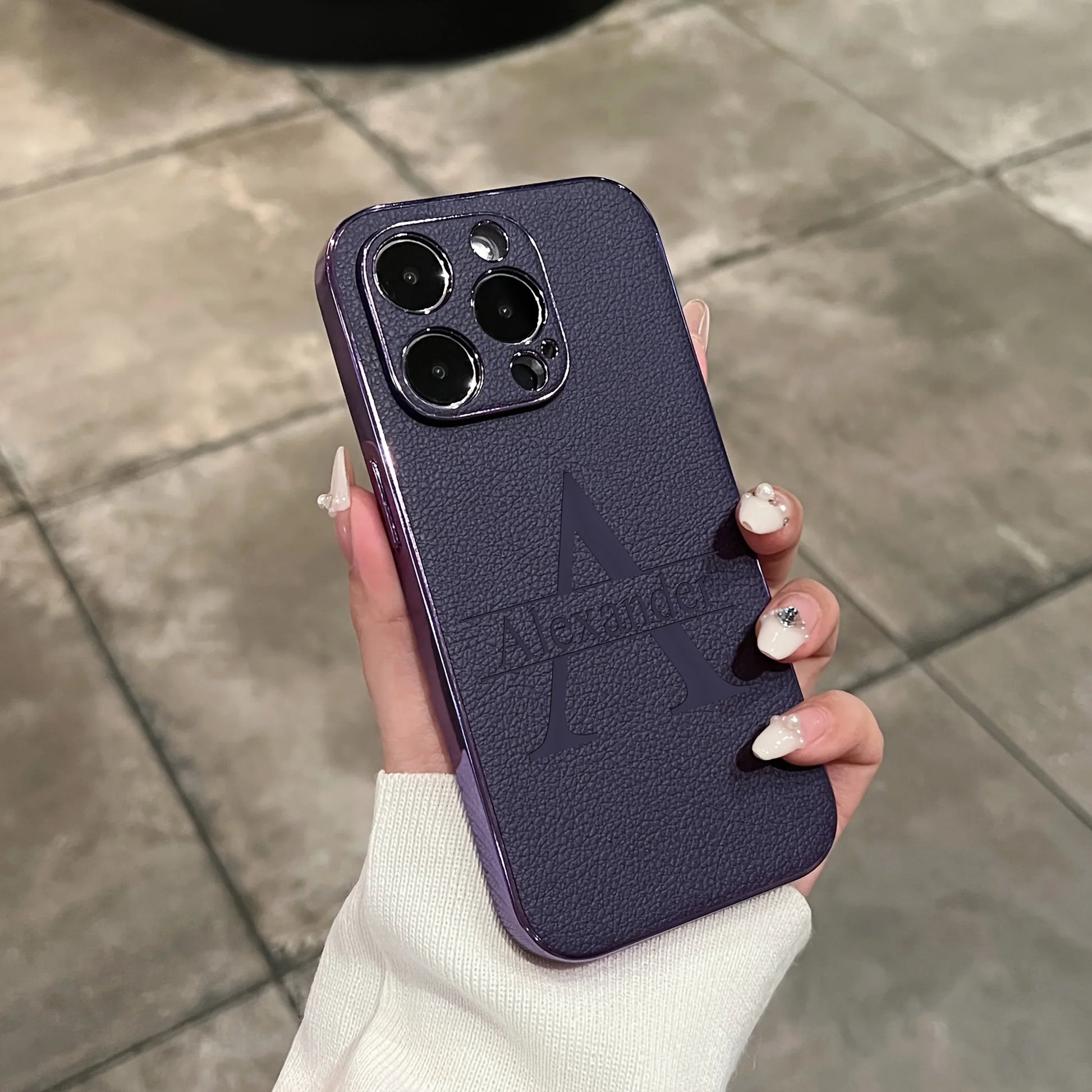 Personalised Faux Leather iPhone Case - Vélanoworld