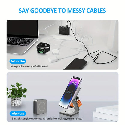 3-in-1 Foldable Wireless Charging Station