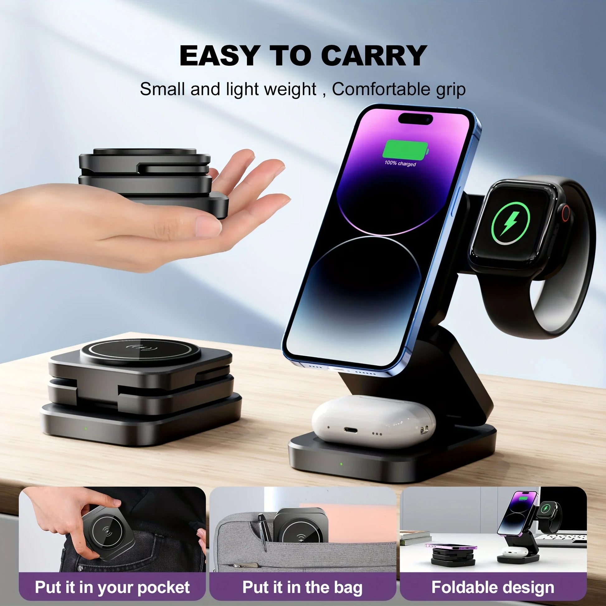 Foldable MagSafe Charging Station - Vélanoworld
