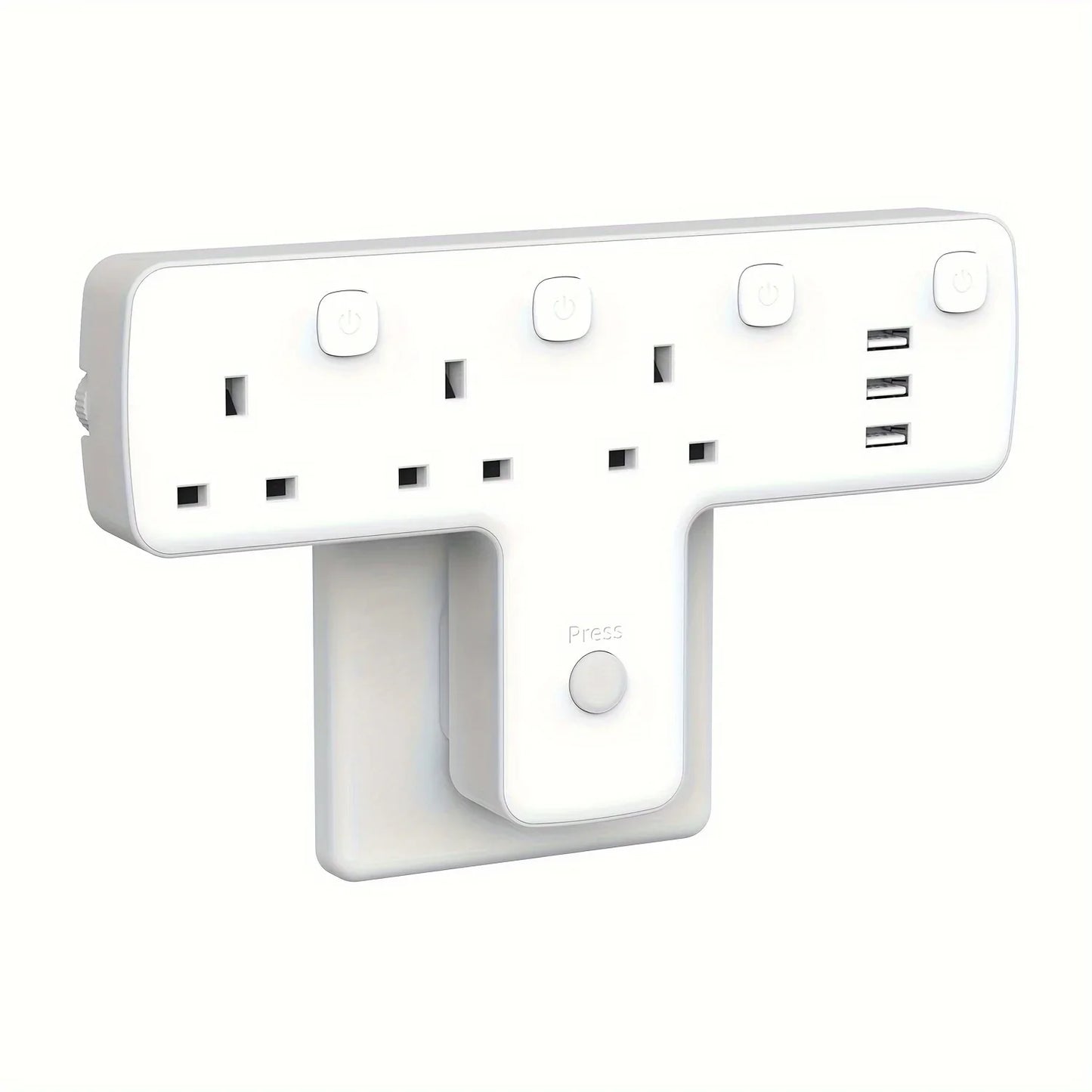 3 Way Plug Adapter with USB Ports