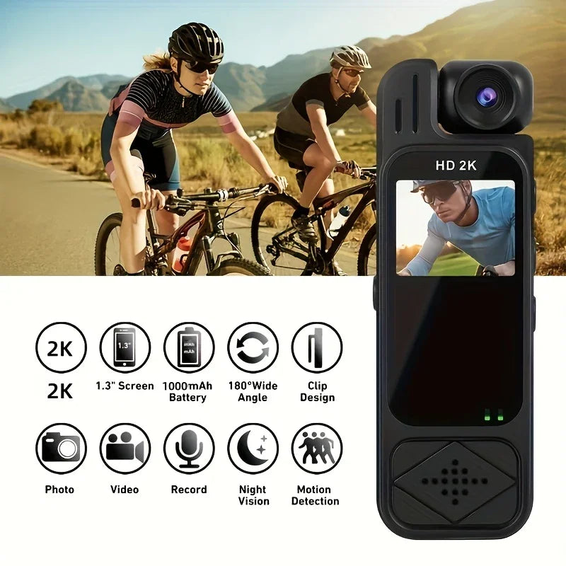 2K Compact Wearable Body Camera