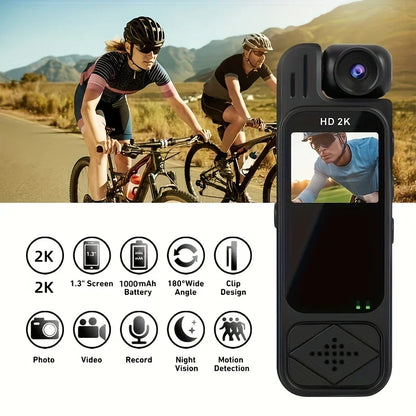 2K Compact Wearable Body Camera